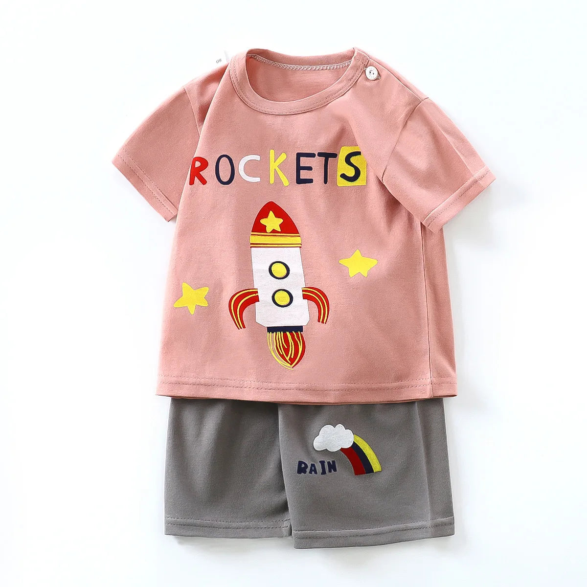 BrightBuds Summer Set | 

Soft cotton two-piece with playful cartoon print. Perfect for sunny adventures.